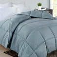 thumbnail image 1 of BNM Basketweave Plush Down Alternative Comforter, Full/ Queen, Smoke Blue, 1 of 13