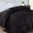 thumbnail image 1 of BNM Basketweave Plush Down Alternative Comforter, King, Black, 1 of 13