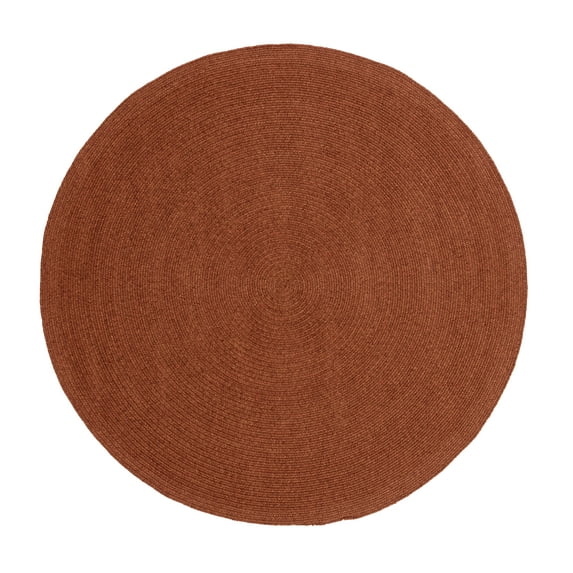 BNM Bohemian Indoor/ Outdoor Solid Rug, 6', Brick