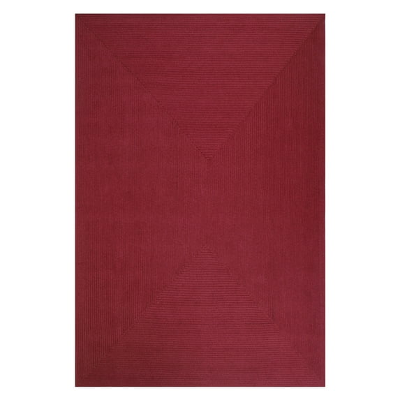BNM Bohemian Indoor/ Outdoor Solid Rug, 6' x 9', Burgundy