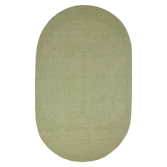BNM Bohemian Indoor/ Outdoor Solid Rug, 6' x 9', Fog Green