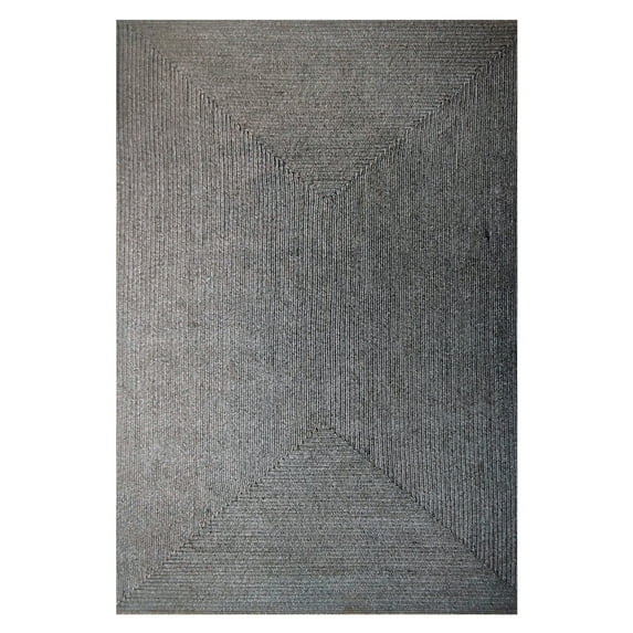 BNM Bohemian Indoor/ Outdoor Solid Rug, 6' x 9', Slate