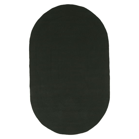 BNM Bohemian Indoor/ Outdoor Solid Rug, 8' x 10', Black