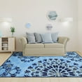 thumbnail image 1 of BNM Boho Damask Medallion Indoor Non-Slip Washable Area Rug, 4' x 6', Light Blue, 1 of 6