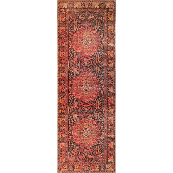 BNM Boho Medallion Indoor Area Rug, 2'6" x 7'6", Brown