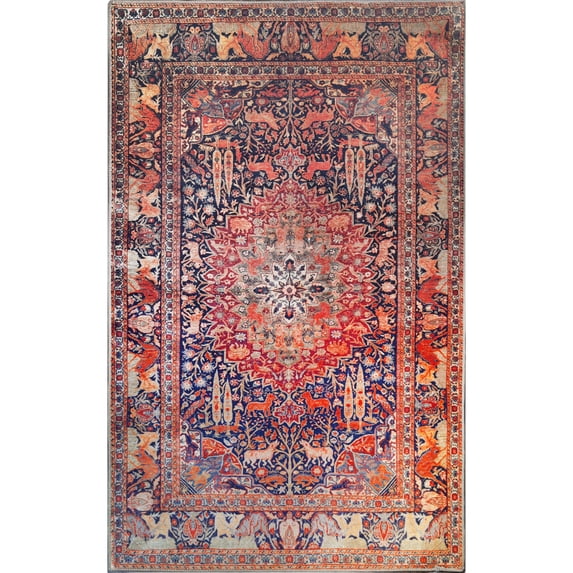 BNM Boho Medallion Indoor Area Rug, 5'7" x 8'9", Brown