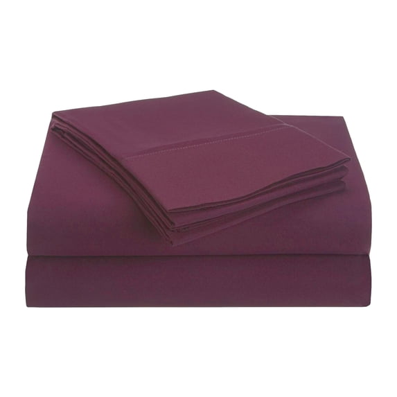 BNM Brushed Microfiber Sheet Set, Full, Plum