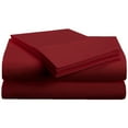 thumbnail image 1 of BNM Brushed Microfiber Sheet Set, Queen, Burgundy, 1 of 3