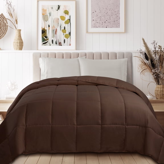 BNM Classic Down Alternative Comforter, Cal King, Chocolate