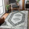 thumbnail image 1 of BNM Classic Medallion Indoor Area Rug, 7' 6" x 9' 6", Charcoal, 1 of 6