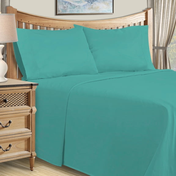 BNM Cotton Blend 4 Sheet Set, California King, Teal