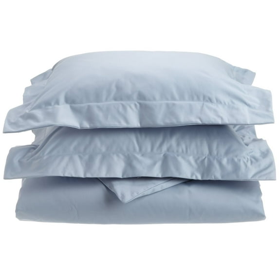 BNM Cotton Blend Duvet Cover Set, King/ California King, Light Blue