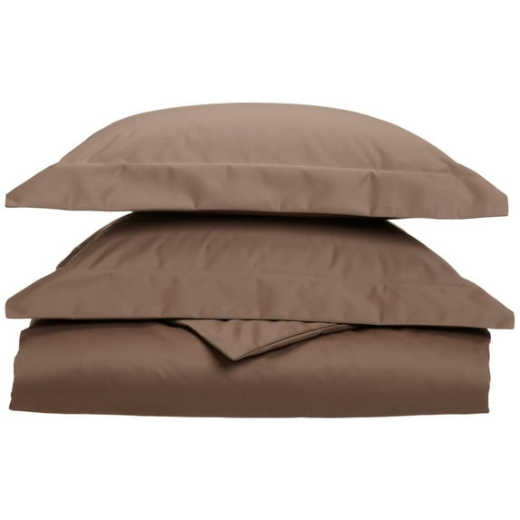 BNM Cotton Blend Duvet Cover Set, King/ California King, Taupe