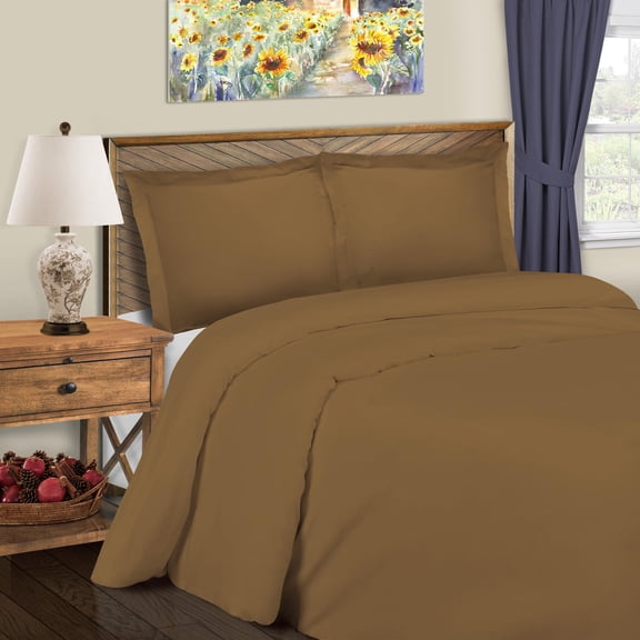 BNM Cotton Blend Duvet Set, King/ California King, Taupe