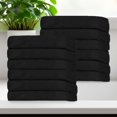 thumbnail image 1 of BNM Cotton Geometric Face Towel Washcloth Set of 12, Black, 1 of 11
