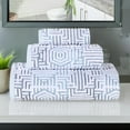 thumbnail image 1 of BNM Cotton Modern 3 Piece Bathroom Towel Set, Blue, 1 of 11