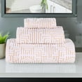 thumbnail image 1 of BNM Cotton Modern 3 Piece Bathroom Towel Set, Gold, 1 of 11
