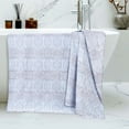 thumbnail image 1 of BNM Cotton Modern Jacquard Bath Sheet Set of 2, Blue, 1 of 12