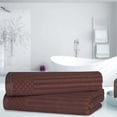 thumbnail image 1 of BNM Cotton Ribbed Checkered Bath Towels (Set of 2), Java, 1 of 9