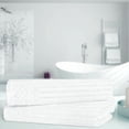 thumbnail image 1 of BNM Cotton Ribbed Checkered Bath Towels (Set of 2), White, 1 of 9