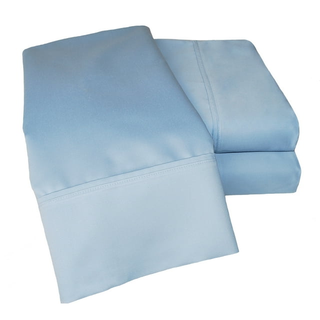 BNM Deep Pocket Cotton Blend Bed Sheet Set, California King, Light Blue