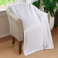 thumbnail image 1 of BNM Diamond Cotton Blanket, Throw, White, 1 of 12