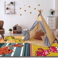 thumbnail image 1 of BNM Dinoventure Kids Washable Indoor Area Rug, 8' x 10', Black, 1 of 5