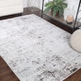 thumbnail image 1 of BNM Distressed Abstract Indoor Area Rug, 5' x 7', Charcoal, 1 of 6