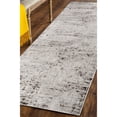 thumbnail image 1 of BNM Distressed Abstract Indoor Runner Rug, 2' 7" x 8', Charcoal, 1 of 6