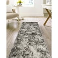 thumbnail image 1 of BNM Distressed Modern Indoor Runner Rug, 2' 7" x 8', Charcoal, 1 of 6