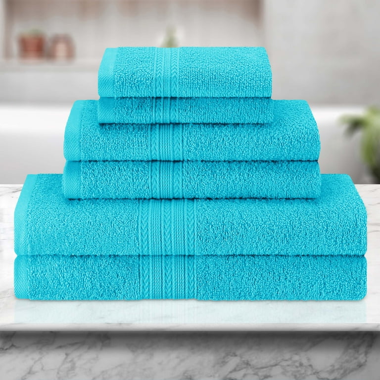 Eco-Friendly Sustainable Cotton Solid Lightweight 12-Piece Bathroom Towel Set, Rosewood - Blue Nile Mills