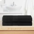 thumbnail image 1 of BNM Eco-Friendly Cotton Bath Sheet Set of 2, Black, 1 of 5