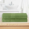 thumbnail image 1 of BNM Eco-Friendly Cotton Bath Sheet Set of 2, Terrace Green, 1 of 5