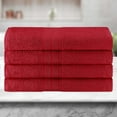 thumbnail image 1 of BNM Eco-Friendly Cotton Bath Towel Set of 4, Cranberry, 1 of 5