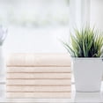 thumbnail image 1 of BNM Eco-Friendly Cotton Hand Towel Set of 6, Ivory, 1 of 5