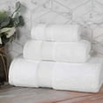 thumbnail image 1 of BNM Egypt Produced Giza Cotton Plush 3 Piece Towel Set, White, 1 of 13