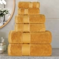 thumbnail image 1 of BNM Egypt Produced Giza Cotton Plush 6 Piece Towel Set, Gold, 1 of 13
