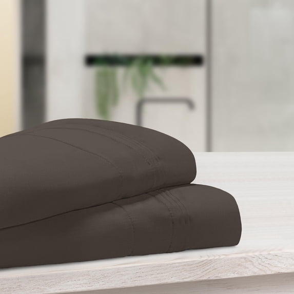 BNM Egyptian Cotton 2 Piece Pillowcase Set, Standard, Charcoal