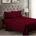 thumbnail image 1 of BNM Egyptian Cotton 300 Thread Count Sheet Set, California King, Burgundy, 1 of 10