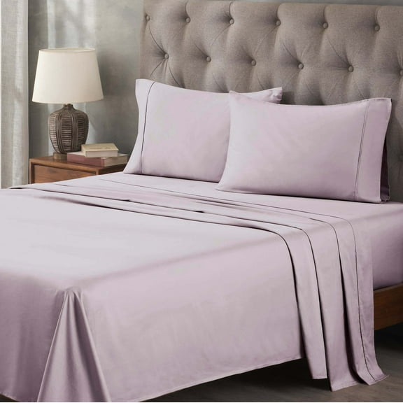 BNM Egyptian Cotton 400 Thread Count Sheet Set, Queen Size, Lilac