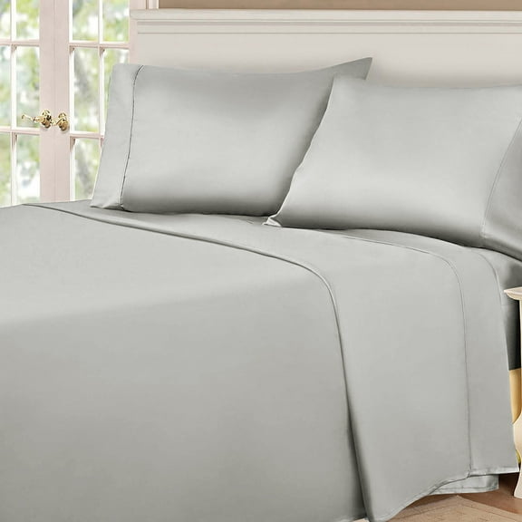 BNM Egyptian Cotton 530 Thread Count Sheet Set, Twin XL Size, Platinum