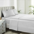BNM Egyptian Cotton 850 Thread Count Bed Sheet Set, Queen, Chrome