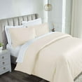 thumbnail image 1 of BNM Egyptian Cotton 850 Thread Count Duvet Cover Set, Full/Queen, Ivory, 1 of 6