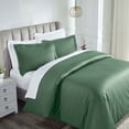 thumbnail image 1 of BNM Egyptian Cotton 850 Thread Count Duvet Cover Set, King/California King, Green, 1 of 6