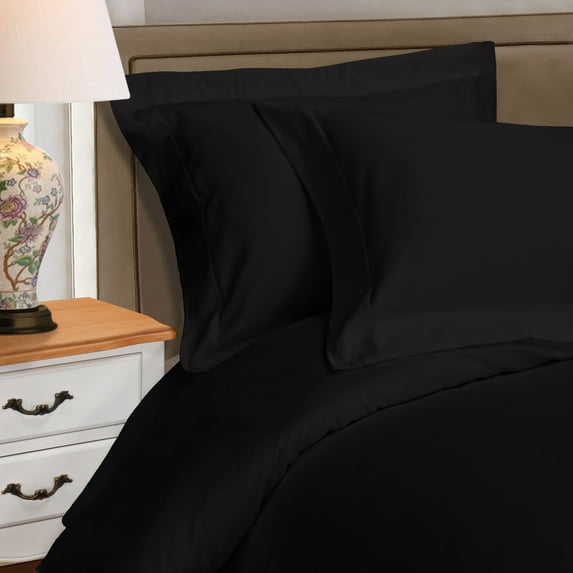 BNM Egyptian Cotton Duvet Set, King/ California King, Black