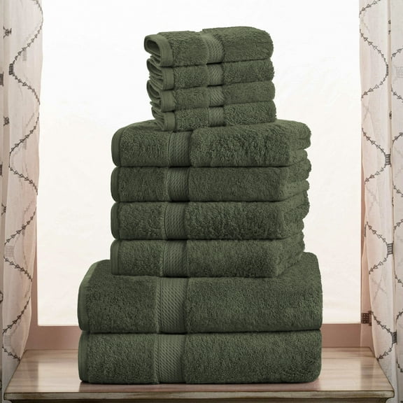 BNM Egyptian Cotton Heavyweight 10 Piece Bath Towel Set