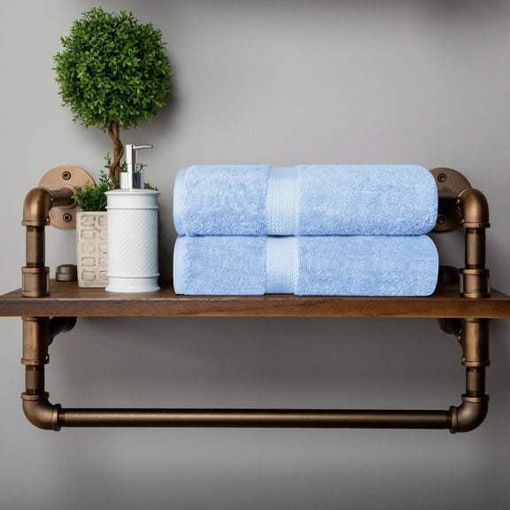 BNM Egyptian Cotton Heavyweight 2 Piece Bath Towel Set, Trendy Colors