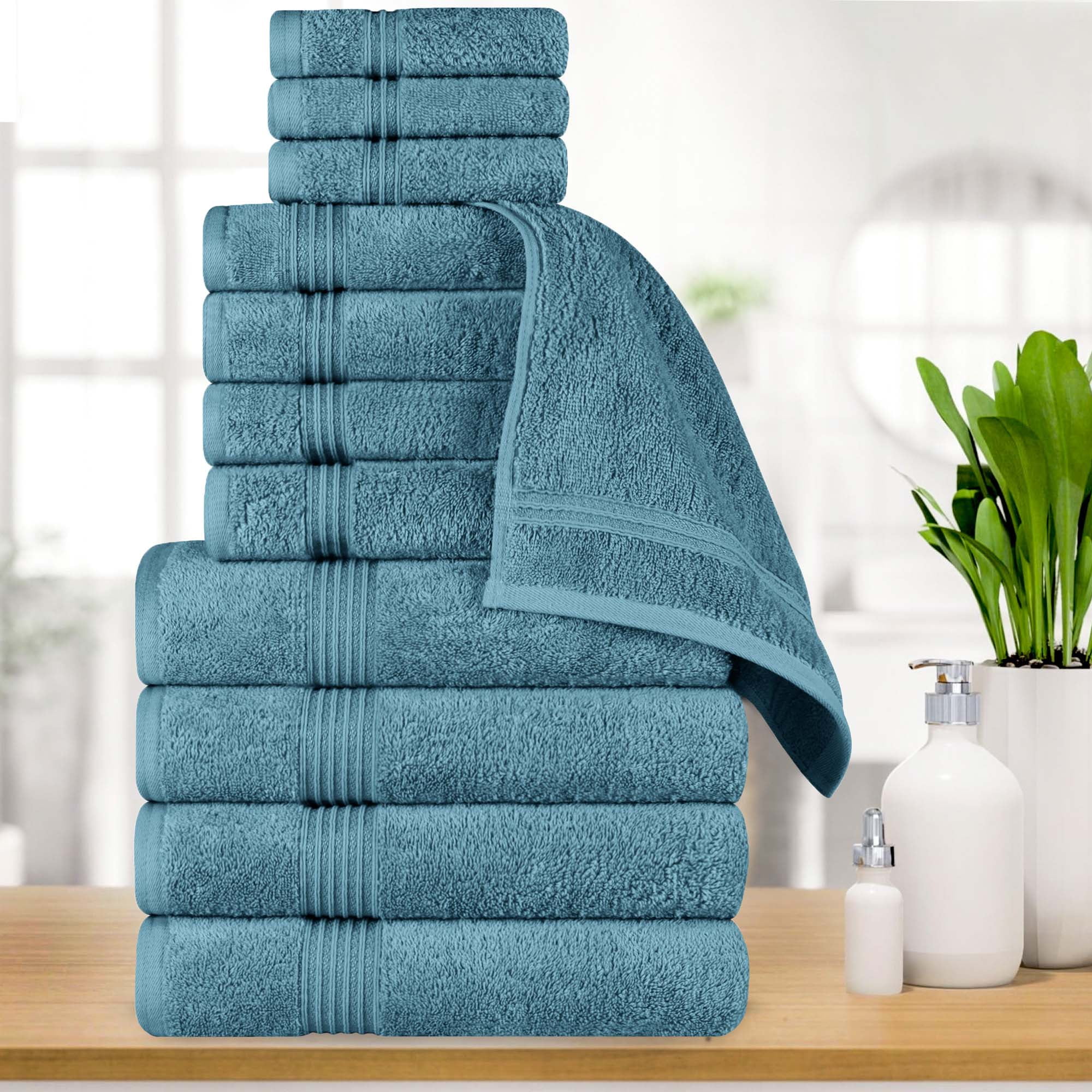 Sapphire Egyptian Cotton 12-Piece Luxury Towel Set