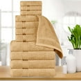 thumbnail image 1 of BNM Egyptian Cotton Luxury 12 Piece Towel Set, Yellow Gold, 1 of 5