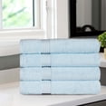 thumbnail image 1 of BNM Egyptian Cotton Luxury 4 Piece Bath Towel Set, Light Blue, 1 of 5